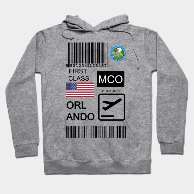 Orlando United States travel ticket Hoodie by Travellers